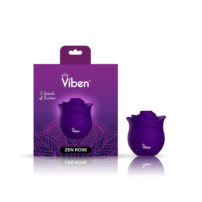 Viben Vibrators Zen Rose Violet Handheld Rose Clitoral and Nipple Stimulator Viben Vibrators Zen Rose Violet Handheld Rose Clitoral and Nipple Stimulator