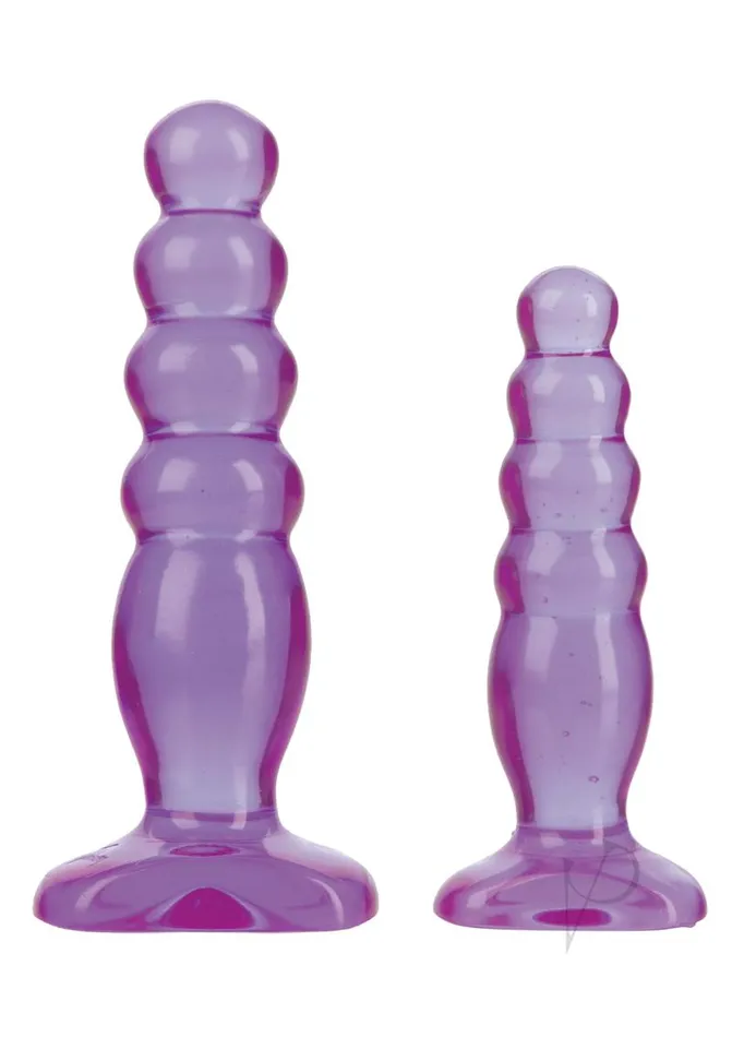 Anal Crystal Jellies Crystal Jellies Anal Delight Trainer 2 Piece Kit Purple