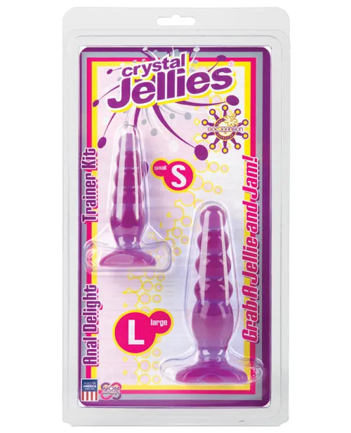 Anal Crystal Jellies Crystal Jellies Anal Delight Trainer 2 Piece Kit Purple