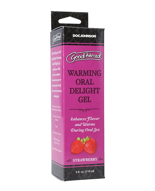 Enhancers Good Head GoodHead Warming Head Oral Delight Gel Flavored Strawberry 4oz Enhancers Good Head GoodHead Warming Head Oral Delight Gel Flavored Strawberry 4oz