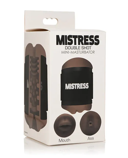 Male Sex Toys Curve Toys Mistress Double Shot Mini Masturbator Ass Mouth Dark Mistress Male Sex Toys Curve Toys Mistress Double Shot Mini Masturbator Ass Mouth Dark Mistress
