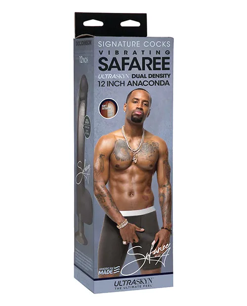 Signature Cocks Signature Cocks Safaree Samuels Anaconda Vibrating Dildo 12in Chocolate Dildos