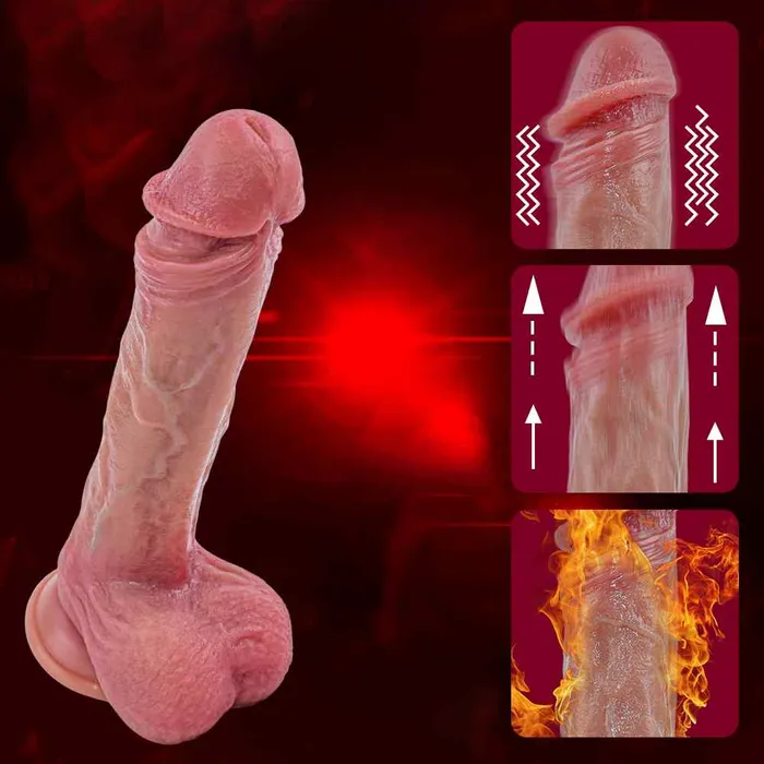 Wild Night Fantasies Female Sex Toys Lifelike Thrusting Vibrating Heating Realistic Dildo
