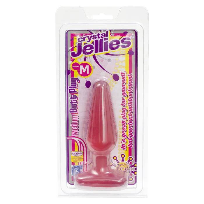 Anal Doc Johnson Crystal Jellies Medium Butt Plug Pink Anal Doc Johnson Crystal Jellies Medium Butt Plug Pink