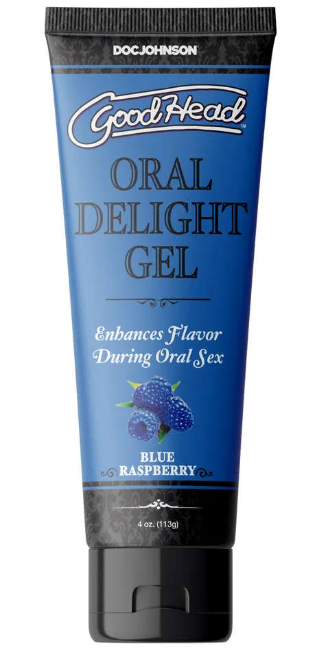 Doc Johnson Anal Goodhead Oral Delight Gel Blue Raspberry 4 Oz