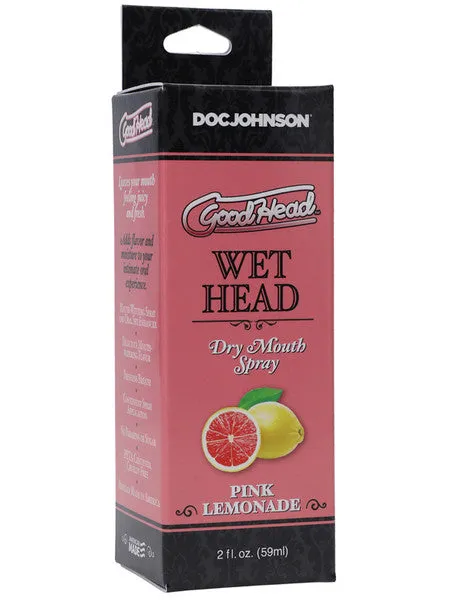 GoodHead Wet Head Dry Mouth Spray Pink Lemonade 2 fl oz 59ml Doc Johnson Vibrators