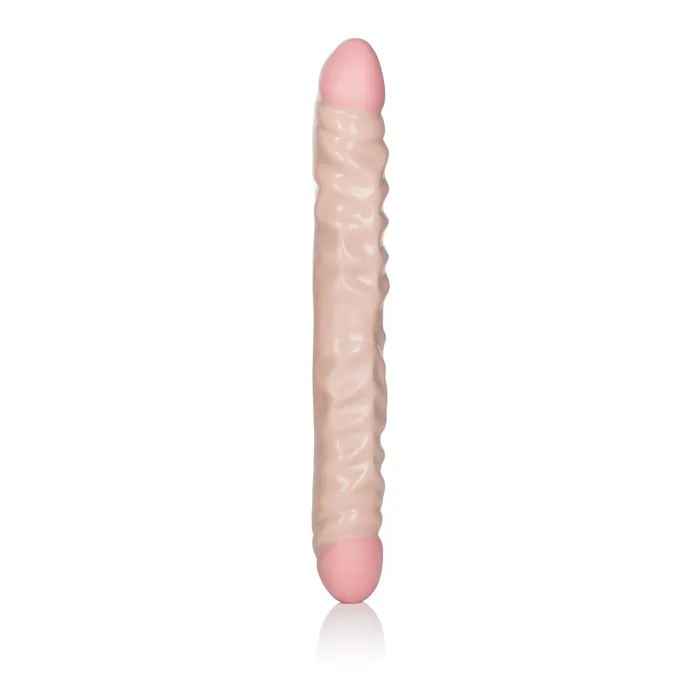 Ivory Duo 12 Inches Veined Double Dong CalExotics Dildos