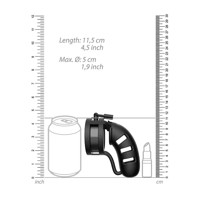 Shots Toys Male Sex Toys Man Cage 19 Male 45 Inch Chastity Cage With Ball Splitter
