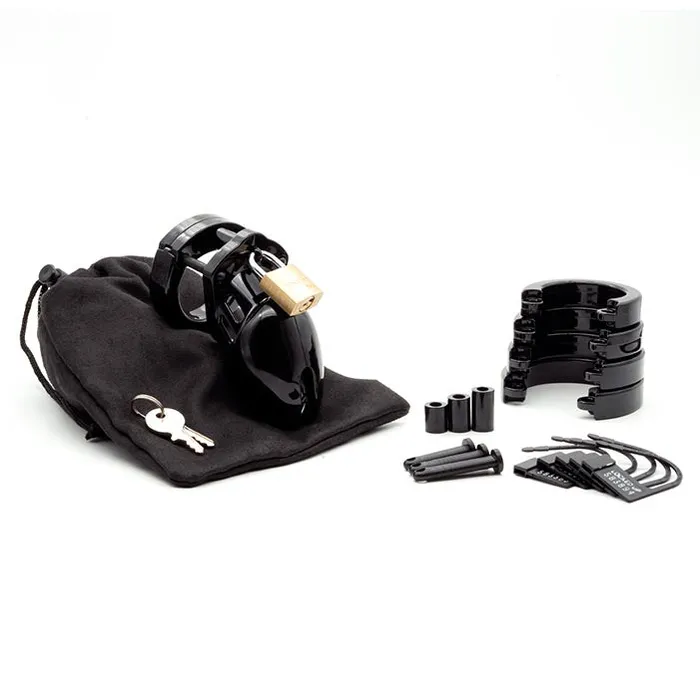 CBX Male Sex Toys CB6000S Black Chastity Cage Kit