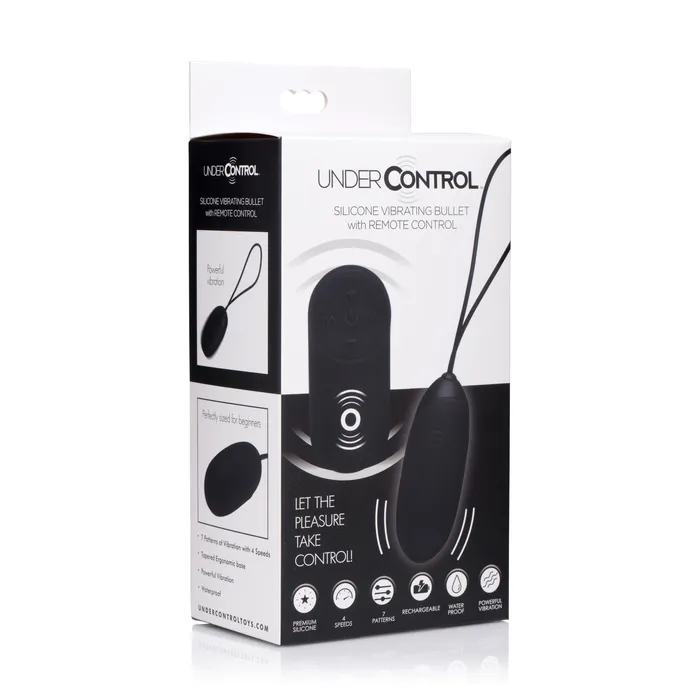 Female Sex Toys XR Brands Silicone Vibrating Bullet With Remote Control