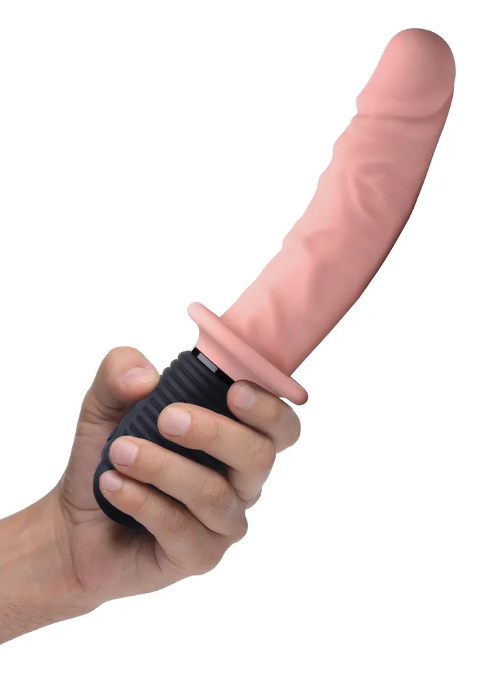 Power Pounder Vibrating and Thrusting Silicone Dildo Light XR Brands Dildos