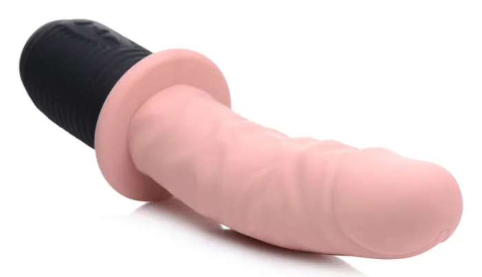 Power Pounder Vibrating and Thrusting Silicone Dildo Light XR Brands Dildos