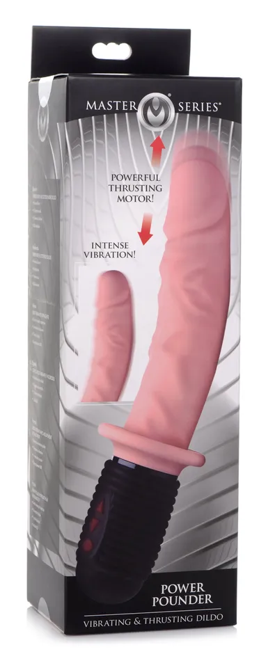 Power Pounder Vibrating and Thrusting Silicone Dildo Light XR Brands Dildos