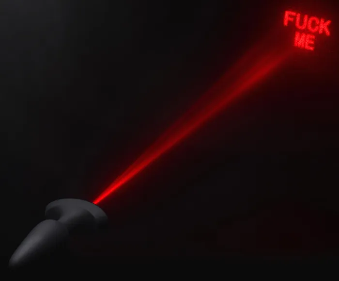 XR Brands 28X Laser Fuck Me Silicone Anal Plug with Remote Control Small Male Sex Toys